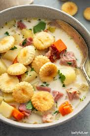 An easy recipe for cheesy potato casserole! Ham And Potato Soup Recipe Belly Full