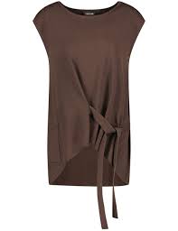 See more ideas about knit shirt, shirts, fashion. Knit Top With A Knotted Detail In Brown Gerry Weber