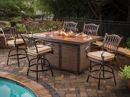 Rattan Dining Table With Gas Fire Pit Fire Pit Table Set Fire Pit Sets Fire Pit Table