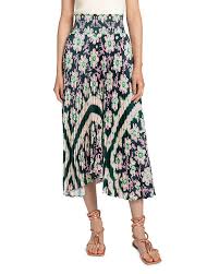 A L C Sonali Printed Skirt In Green Pink Modesens