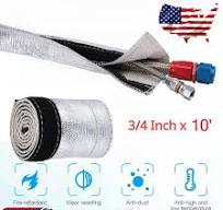 Thermal Reflective Metallic Heat Shield Sleeve Wire Hose Cover Wrap 3/4"  *10 Ft