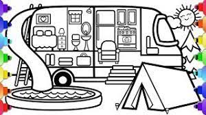 How To Draw A Camper Rv Easy And Simple And A Camp Scene🚐💙💚💜💛💗 -  Youtube