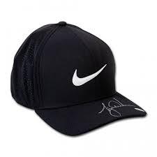2 pcs tiger woods embroidery embroidered hat baseball ca. Tiger Woods Autographed Nike Aerobill Black Golf Cap