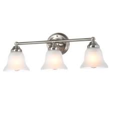 Check spelling or type a new query. Hampton Bay 3 Light Brushed Nickel Vanity Egm1393a 4 Bn The Home Depot Vanity Lighting Hallway Light Fixtures Bathroom Light Fixtures Ceiling