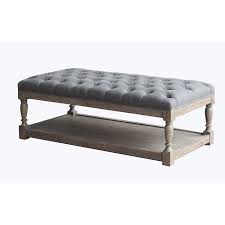 Athena Floor Shelf Coffee Table With Storage In 2020 Tufted Ottoman Coffee Table Upholstered Coffee Tables Upholstered Ottoman Coffee Table