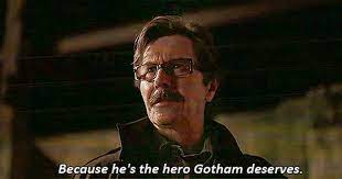 And no dosen't cast a awsome bat shadow. Because He S The Hero Gotham Deserves Batman Hero Gotham Fictional Characters