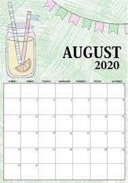 Best August 2020 Calendar Printable In 2020 2020 Calendar Template Free Printable Calendar Monthly Calligraphy Calendar