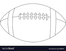 American Football Ball Outline Royalty Free Vector Image Ad Ball Outline American Football Ad Vector Free Football Outline Free Vector Images