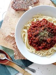 Spaghetti Bolognaise Vegan Aux Lentilles Vertes Vegetalien Bolognaise Spaghetti Bolognaise Alimentation
