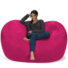 6 Ft Large Bean Bag Lounger Walmart Com Bean Bag Chair Bean Bag Lounger Bean Bag Sofa