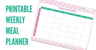 free meal planning chart printable one crazy mom