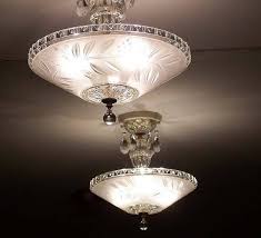 975 Stunning Art Deco Vintage Ceiling Lamp Fixture Glass Etsy In 2020 Glass Ceiling Lights Vintage Ceiling Lights Art Deco Light Fixture