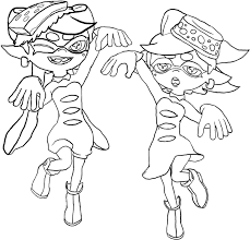 Their main goal is to paint over a larger area of the map than their opponents. Splatoon Printable Coloring Pages Play Nintendo Cool Splatoon Callie And Marie Coloring Pages Clipart Large Size Png Image Pikpng