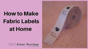 How to make your own labels the easy and cheap way! How To Make Fabric Labels At Home Youtube