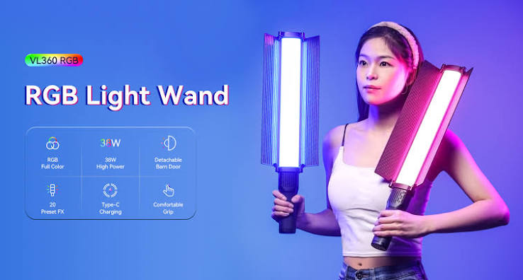 ULANZI VL360 Upgrade 38W RGB Handheld Light Wand LED Video Light