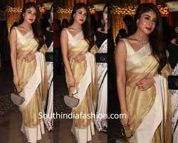 She was pursing her graduation in nift but left her graduation midway because of her show kitani mohabbat hai. Kritika Kamra S Saree Look South India Fashion