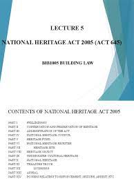 Overview of national heritage act 2005. National Heritage Act Malaysia Preservation Library And Archival Science Cultural Heritage