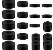 20 Stück Gummi Abstandshalter Kit(M10),Schwarze Nylon Distanzhülsen,gummi  unterlegscheiben für Heimwerker Dämpfung Absorbierender,distanzhülsen 5 ...