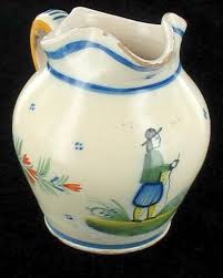 Antique Henriot Quimper French Faience Creamer Breton 1880 To 1900 France Quimper Pottery Quimper Pottery Dishes