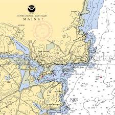 maine york harbor beach nautical chart decor