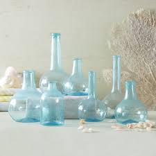 Two S Company Decorative Bottle Set Of 7 Bottles Decoration Vintage Bottles Blue Bottle
