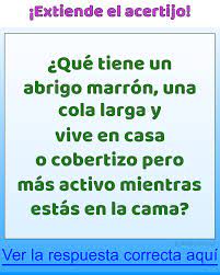 Acertijos Mentales Visuales Con Respuesta Que Tiene Un Abrigo Marron Una Cola Larga Y Vive En Casa O Cobertiz Acertijos Mentales Enigmas Acertijos Acertijos