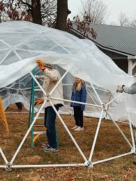 The ground of the exterior portion of this had a similar appearance to the phony lawn flooring. How To Build A Fabulous Diy Pvc Igloo For Holiday Parties Or Photoshoots Katherine Mendieta Photography Films