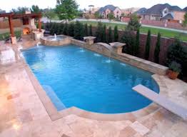 Pool With Diving Board Backyard Pool Landscaping Backyard Pool Backyard Pool Designs