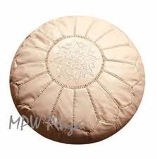 Caramel leather tufted ottoman design ideas. Mpw Plaza Pouf Caramel Beige Moroccan Leather Ottoman Stuffed