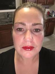 Wearing a red dress for the first time