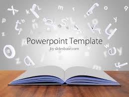 Open Book On Desk Powerpoint Template Powerpoint Templates Powerpoint School Creative