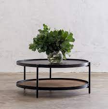 Fae faux rattan coffee table. Sauvage Amba Round Timber Coffee Table Black Natural Rattan Coffee Table Living By Design