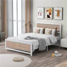 Brimnes bed frame with storage & headboard, black, luröy, queen. Home Metal Bed Frame Full Size Only Frame White