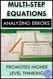 Multi Step Equations Error Analysis Google Form Distance Learning Video Multi Step Equations Equations Error Analysis