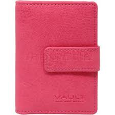 Vault rfid men's nubuck trim leather wallet with top flap and tab. Bagworld Australia Shop Viewing Vault Ladies Pu Rfid Blocking Tabbed Credit Card Holder Pink W1015