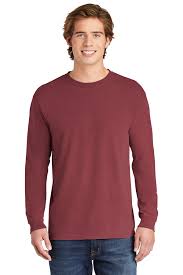 Twill taped neck and shoulders; Comfort Colors Heavyweight Ring Spun Long Sleeve Tee Product Sanmar