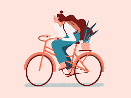 Lucy And Yak Postcard By Lydia Hill On Dribbble Bike Drawing Bike Illustration Illustration