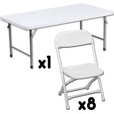 1 Kids Table 8 Kids Chairs White Kids Chair Kids Table And Chairs Chairs For Rent