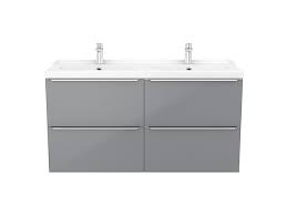 Castorama france | tendances, inspirations, nouveautés produits : Meuble Sous Vasque A Suspendre Goodhome Imandra Gris 120 Cm Plan Vasque Nira Castorama