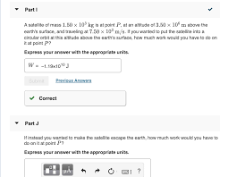 Meo satellites are similar to leo satellites in functionality. Part 1 A Satellite Of Mass 1 50 X 10 Kg Is At Point Chegg Com