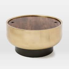 Drum Storage Coffee Table In 2020 Drum Coffee Table Coffee Table With Storage Brass Coffee Table