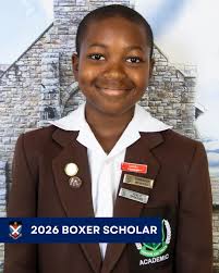 BOXER SCHOLARSHIP RECIPIENT 2026 Congratulations to Lunako Nqunqa who has  been awarded the 2026 Boxer Scholarship. Lunako currently attends Clarendon  Park Primary School in Walmer, Gqeberha (formerly Port Elizabeth). He and  his