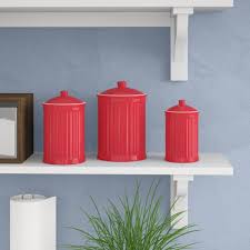 Related posts red ceramic kitchen canisters. Set Of 4 Apple Shaped Red Ceramic Canisters Country Kitchen Home Decor New