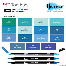 Tombow Dual Brush Pen Blue Shades 15 Colours