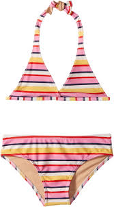 Details About Toobydoo New Girls Pink Yellow Size 12 Striped Bikini Set Swimwear 39 545