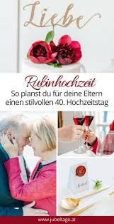 Das geheimnis hinter 40 jahren glücklicher ehe ist. Rubinhochzeit Moderne Inspiration Zum 40 Hochzeitstag Rubinhochzeit 40 Hochzeitstag Hochzeitstag