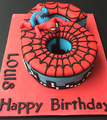 6th Spiderman Birthday Cake For 6 Year Old Boy Spider Man No 6 Cake House Cake Cake Design 6 Cake