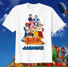 Lazy Town Custom T-shirt Personalize Birthday, Stephanie, Sportacus | eBay