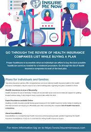 Considering the increasing percentage of medical inflation in india, it has become an absolute necessity to buy adequate health insurance for your loved ones. Go Through The Review Of Health Insurance Companies List While Buying A Pla Health Insurance Companies Affordable Health Insurance Plans Health Insurance Plans