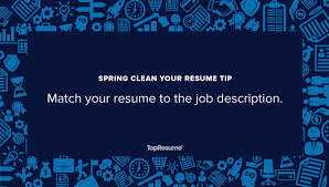 spring clean your resume: match your